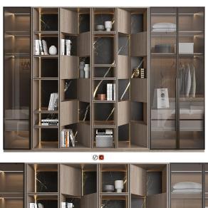 现代玻璃衣柜 装饰柜 服饰